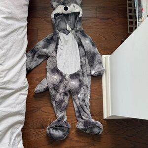 Plush Gray Wolf Costume Onesie 18-24 months Target Adorable